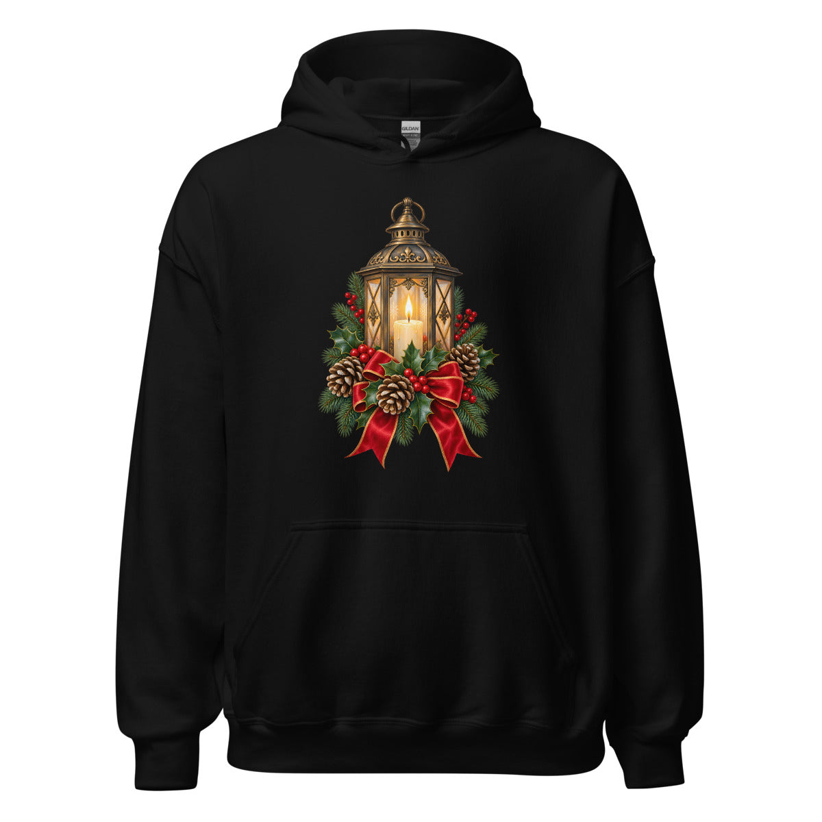 Weihnachtslaterne – Hoodie – großer Frontdruck