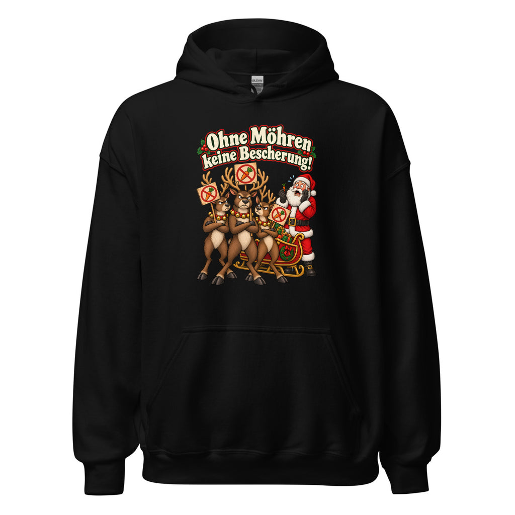 Ohne Möhren keine Bescherung! – Hoodie – großer Frontdruck