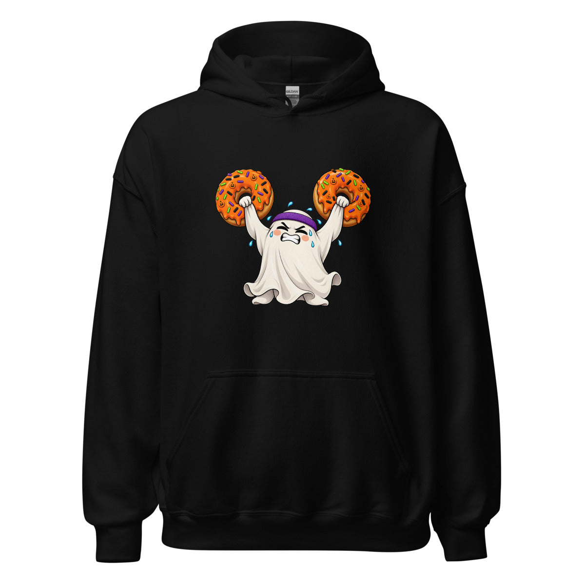 Donut-Workout im Jenseits – Hoodie – großer Frontdruck