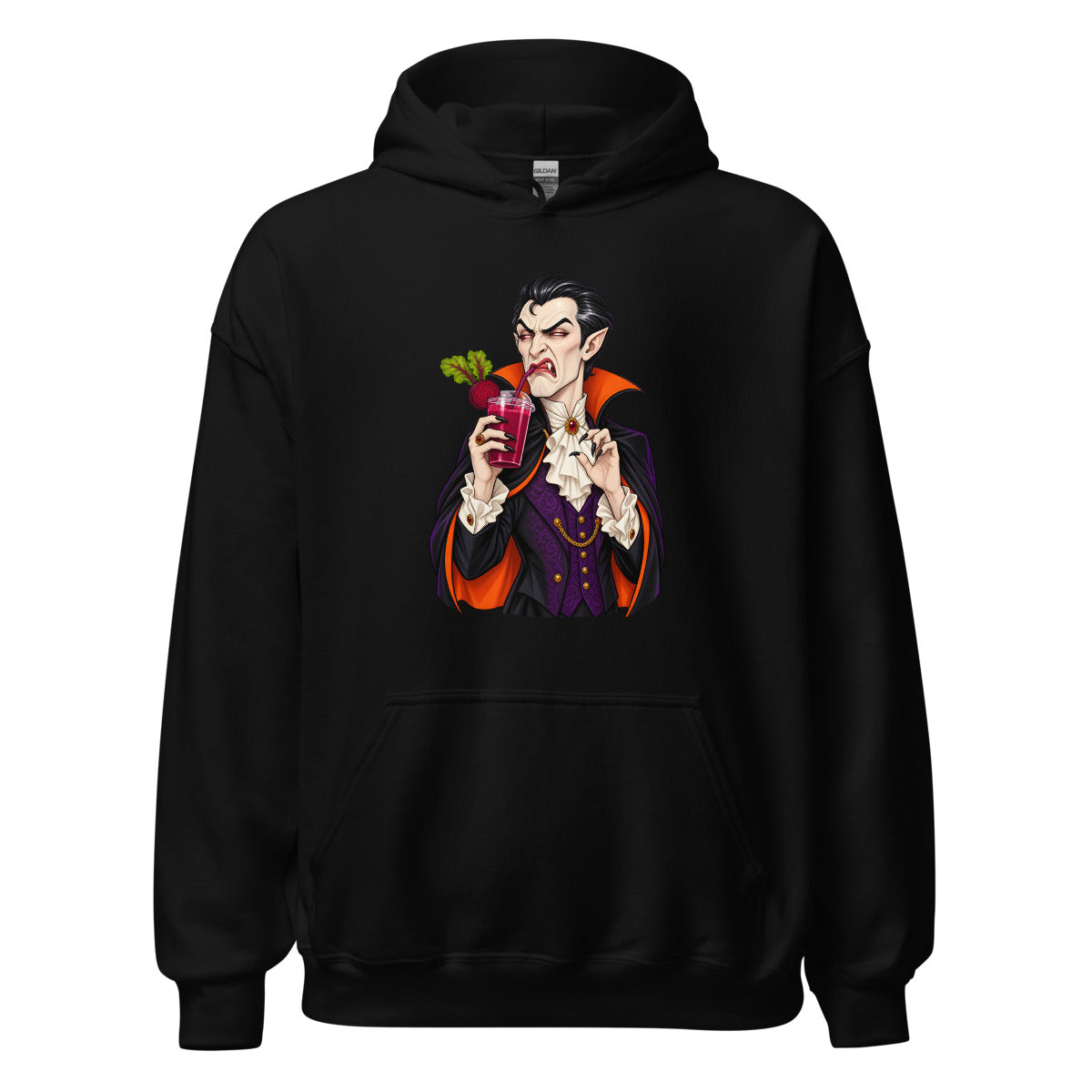 Vampir mit Rote-Bete-Schock – Hoodie – großer Frontdruck