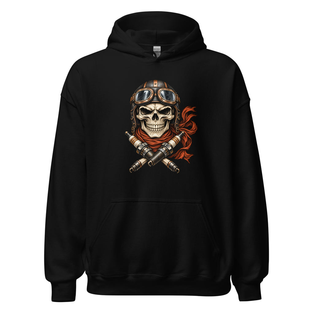 Totenkopf im Gegenwind – Hoodie – großer Frontdruck
