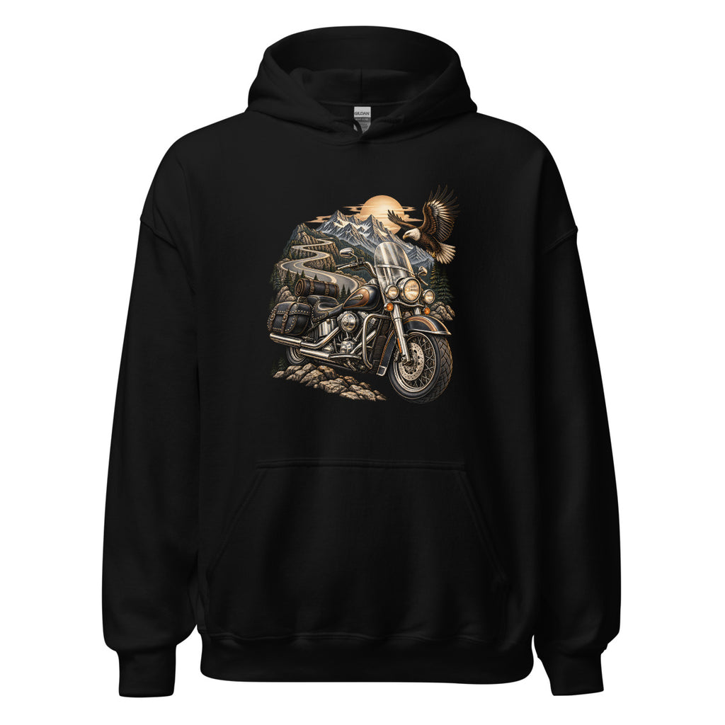 Freiheit am Bergpass – Hoodie – großer Frontdruck