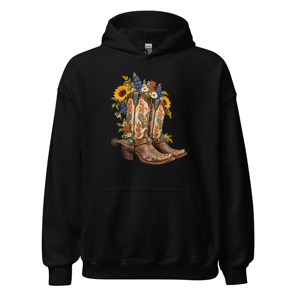 Stiefel mit Geschichte – Hoodie – großer Frontdruck