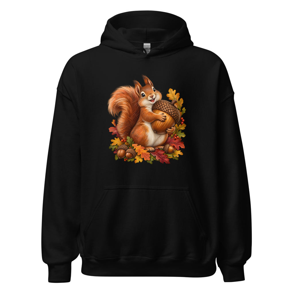 Eichhörnchen auf Vorrat – Hoodie – großer Frontdruck