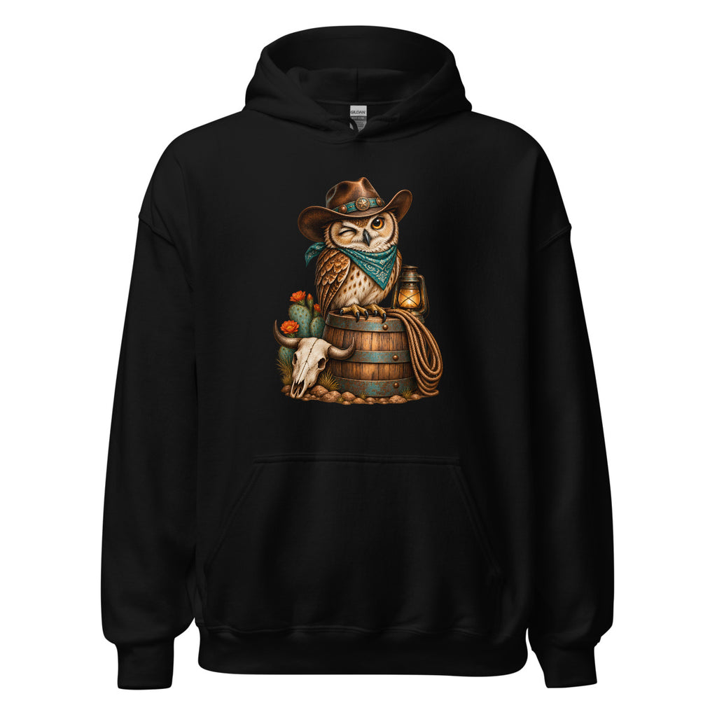 Saloon-Eule – Hoodie – großer Frontdruck