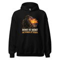 Soldat vor Sonnenuntergang mit Spruch – Hoodie – großer Frontdruck