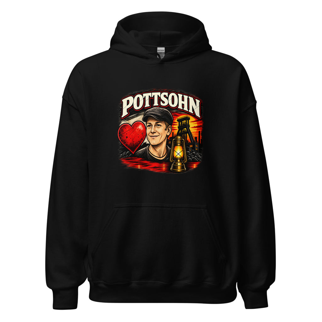 Pottsohn mit Bergmannsmotiv – Hoodie – großer Frontdruck