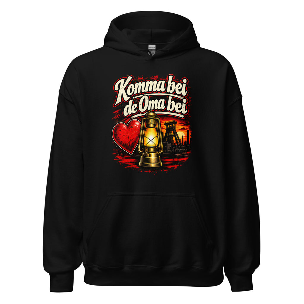 Komma bei de Oma bei – Hoodie – großer Frontdruck