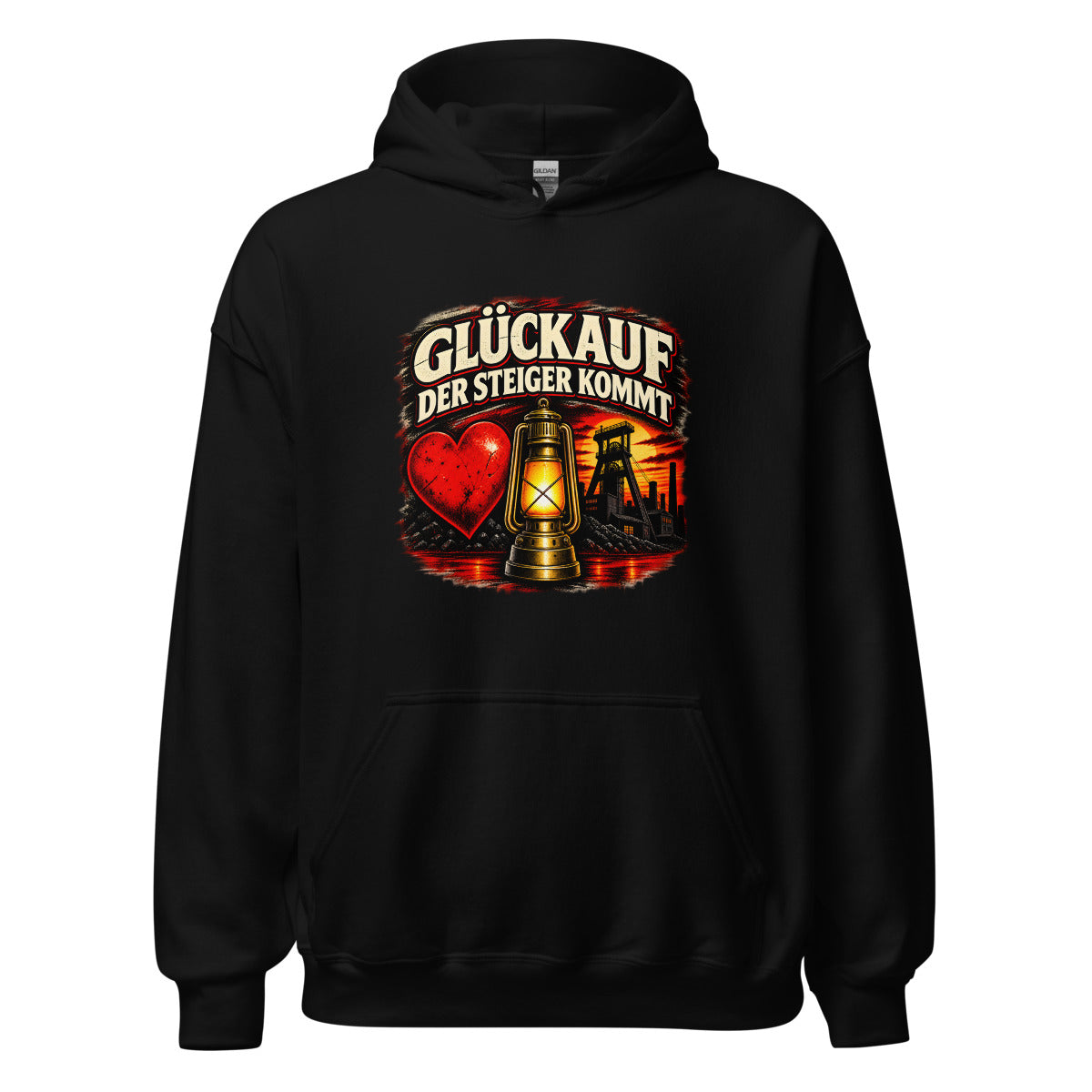 Glückauf - Der Steiger kommt – Hoodie – großer Frontdruck