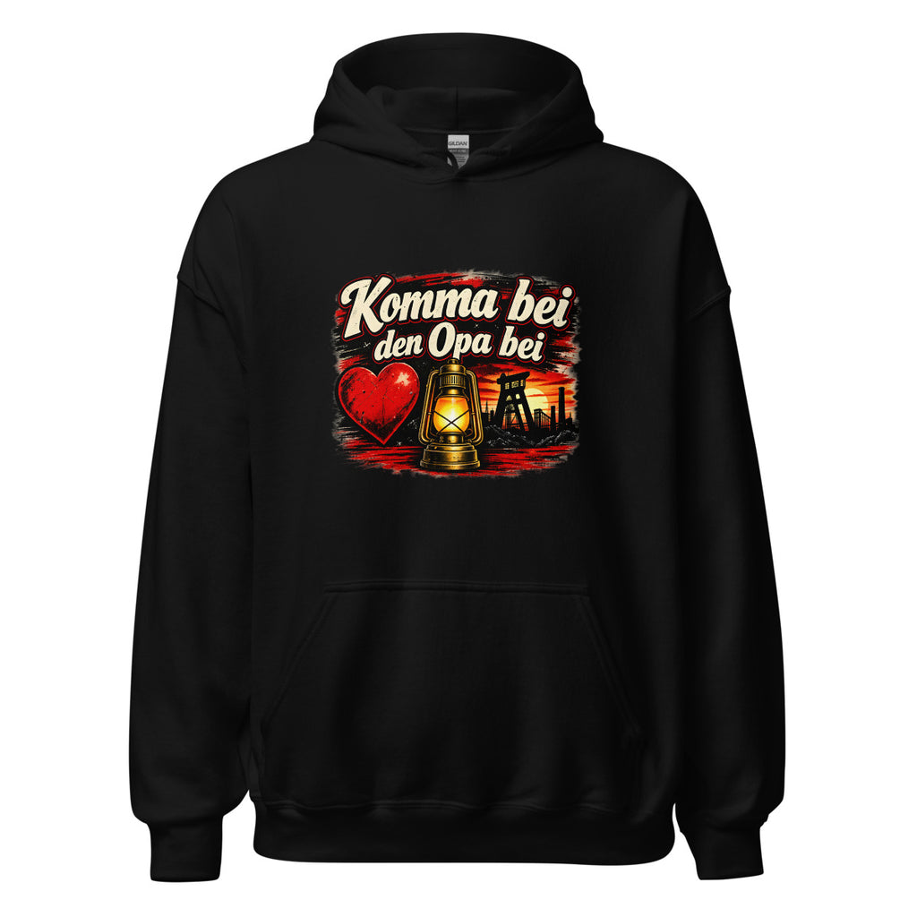 Komma bei den Opa bei – Hoodie – großer Frontdruck