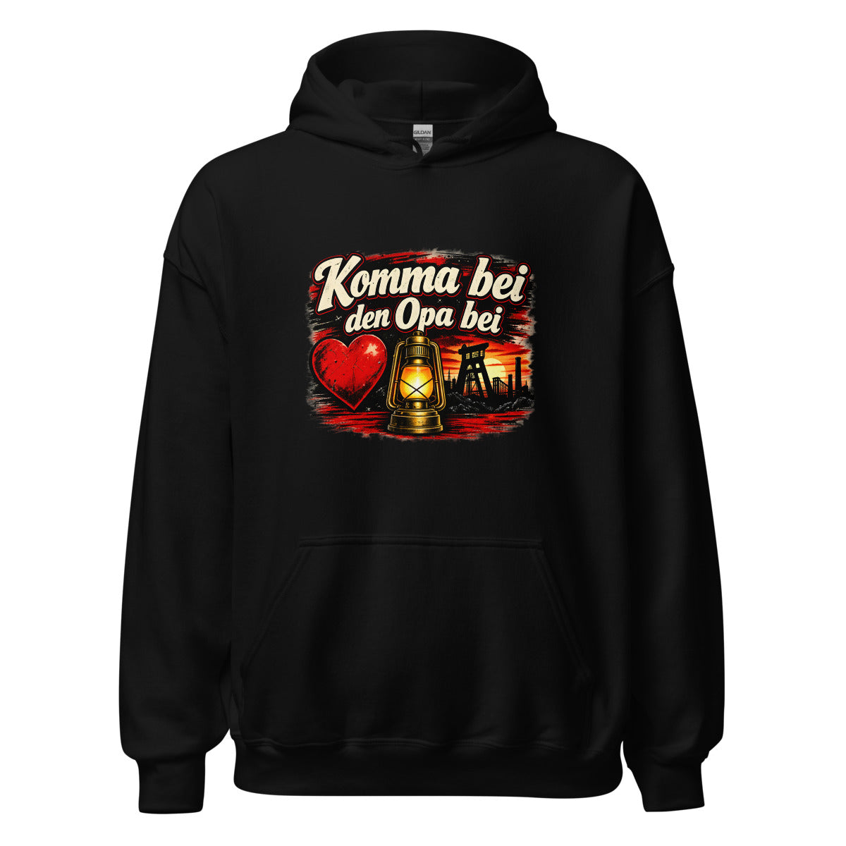 Komma bei den Opa bei – Hoodie – großer Frontdruck