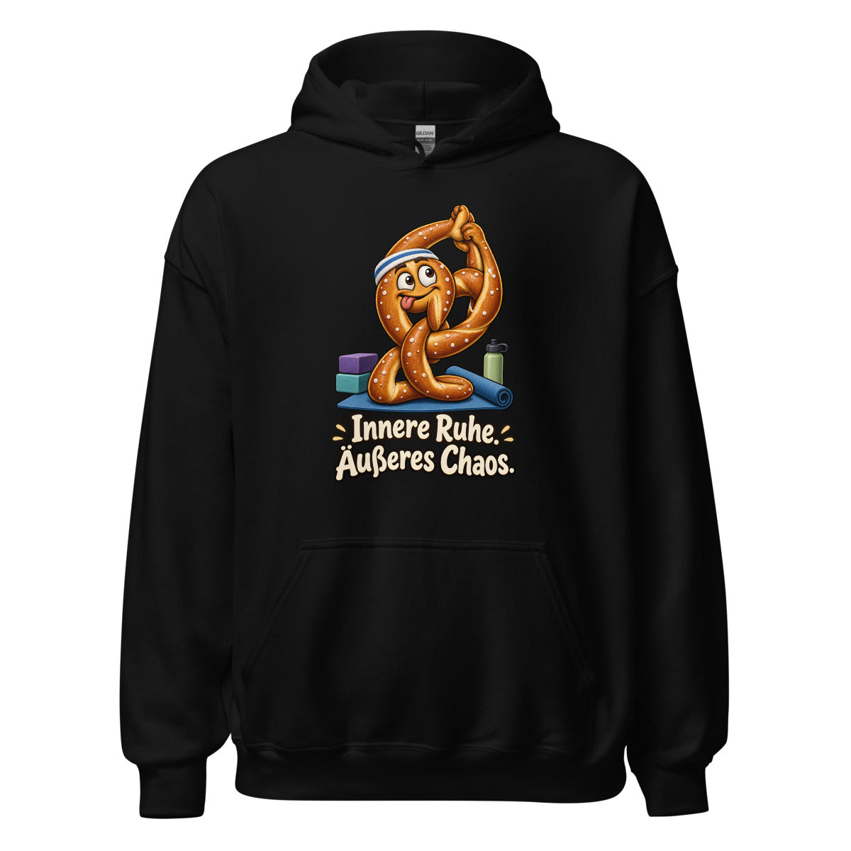 Yoga-Brezel – Hoodie – großer Frontdruck