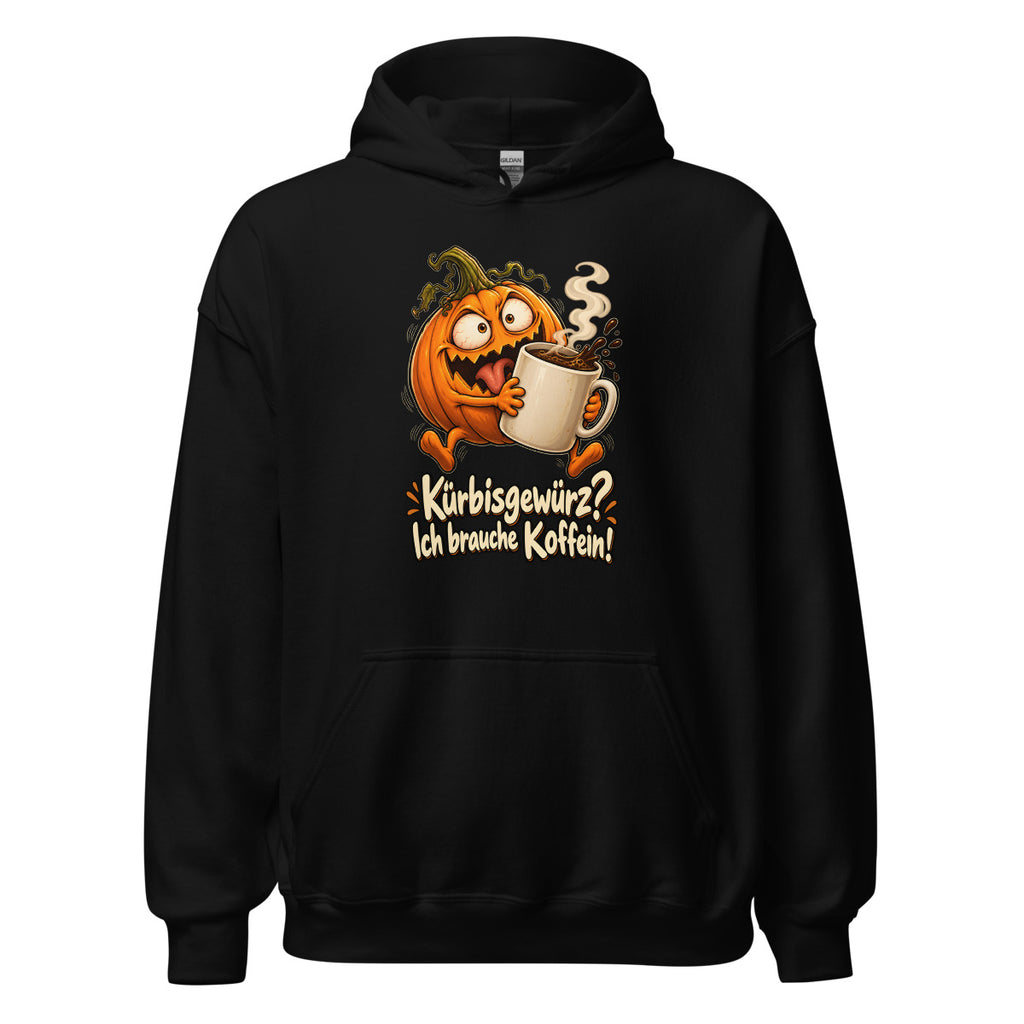Kürbis mit Koffeinproblem – Hoodie – großer Frontdruck