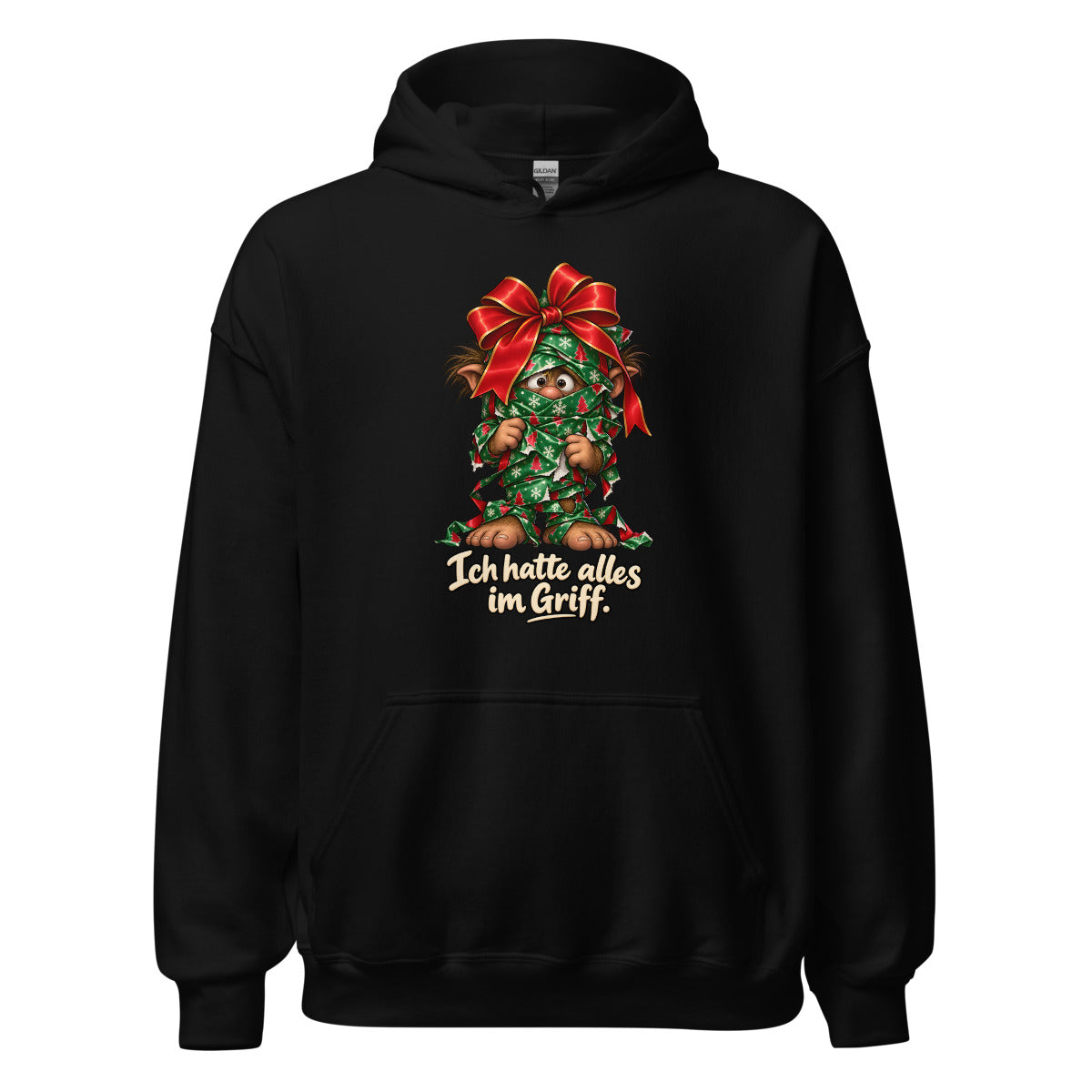 Geschenkpapier-Endgegner – Hoodie – großer Frontdruck