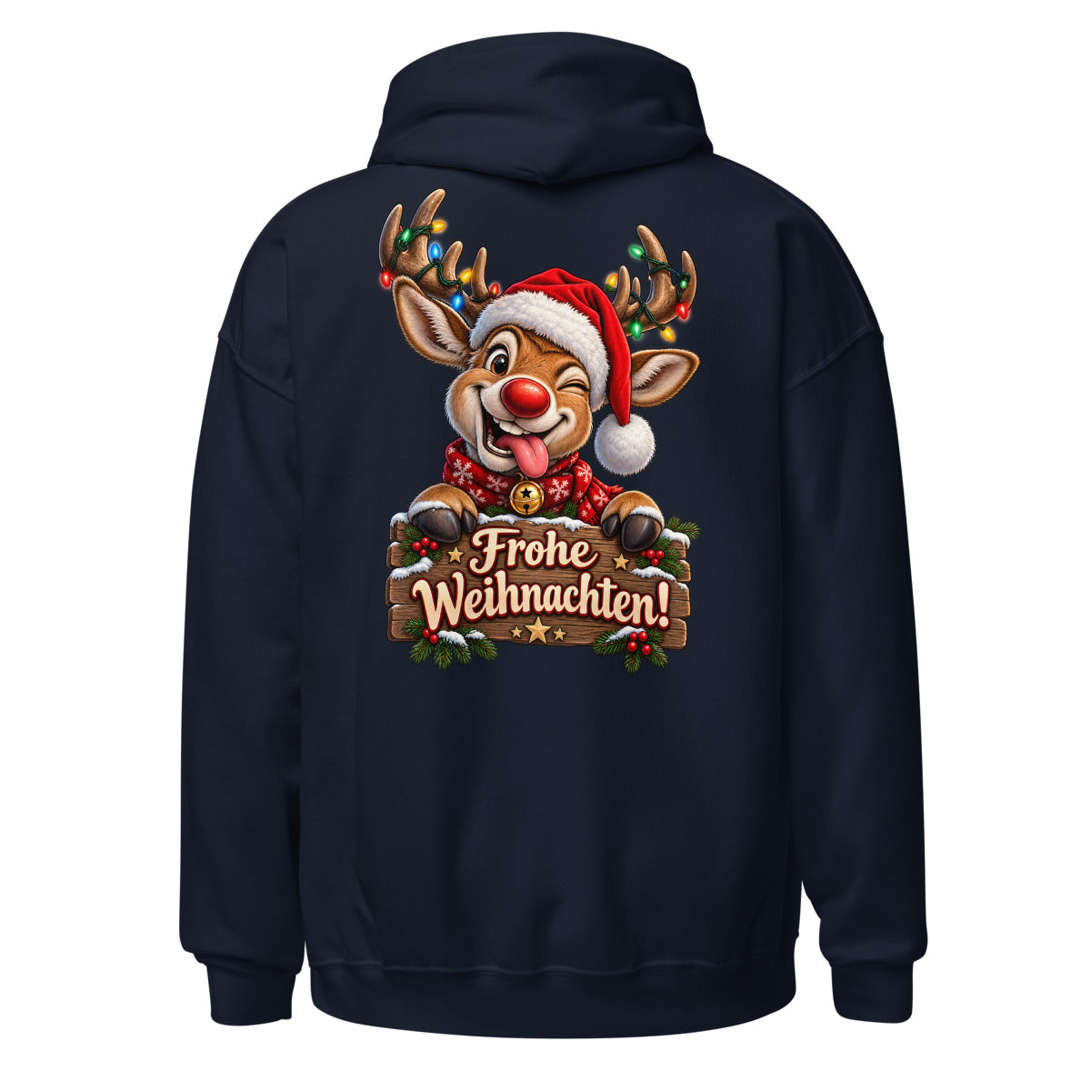Rentier mit Schriftzug. – Unisex Heavy Blend Hoodie | Gildan 18500