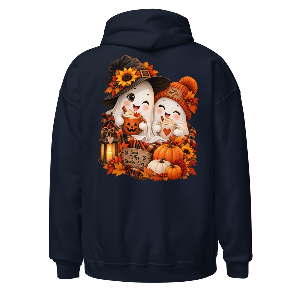 Zwei Geister mit Tassen. – Unisex Heavy Blend Hoodie | Gildan 18500