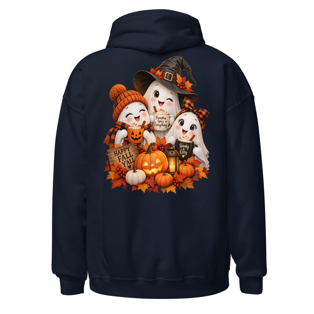 Geistergruppe mit Herbstgetraenken. – Unisex Heavy Blend Hoodie | Gildan 18500