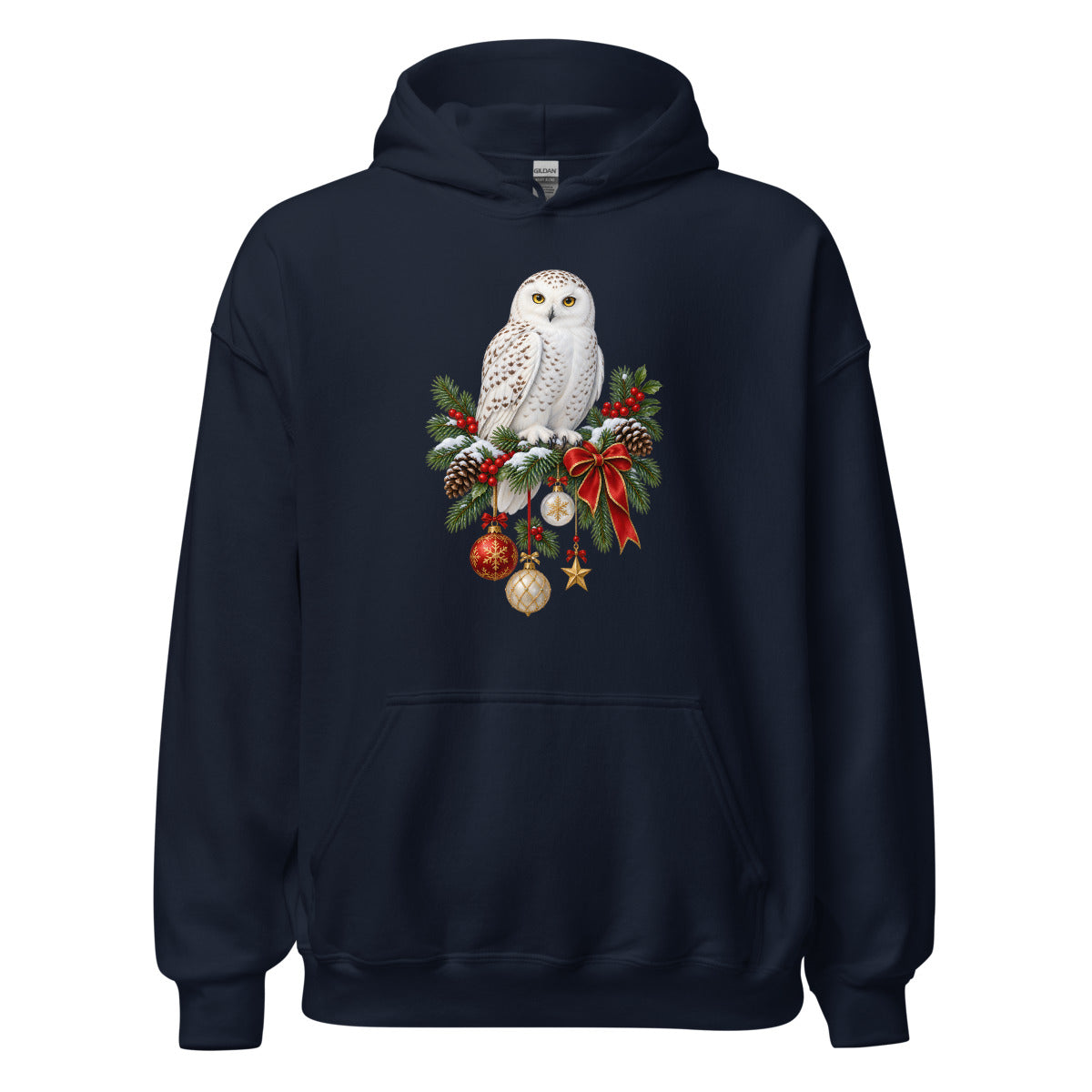 Wintereule – Hoodie – großer Frontdruck