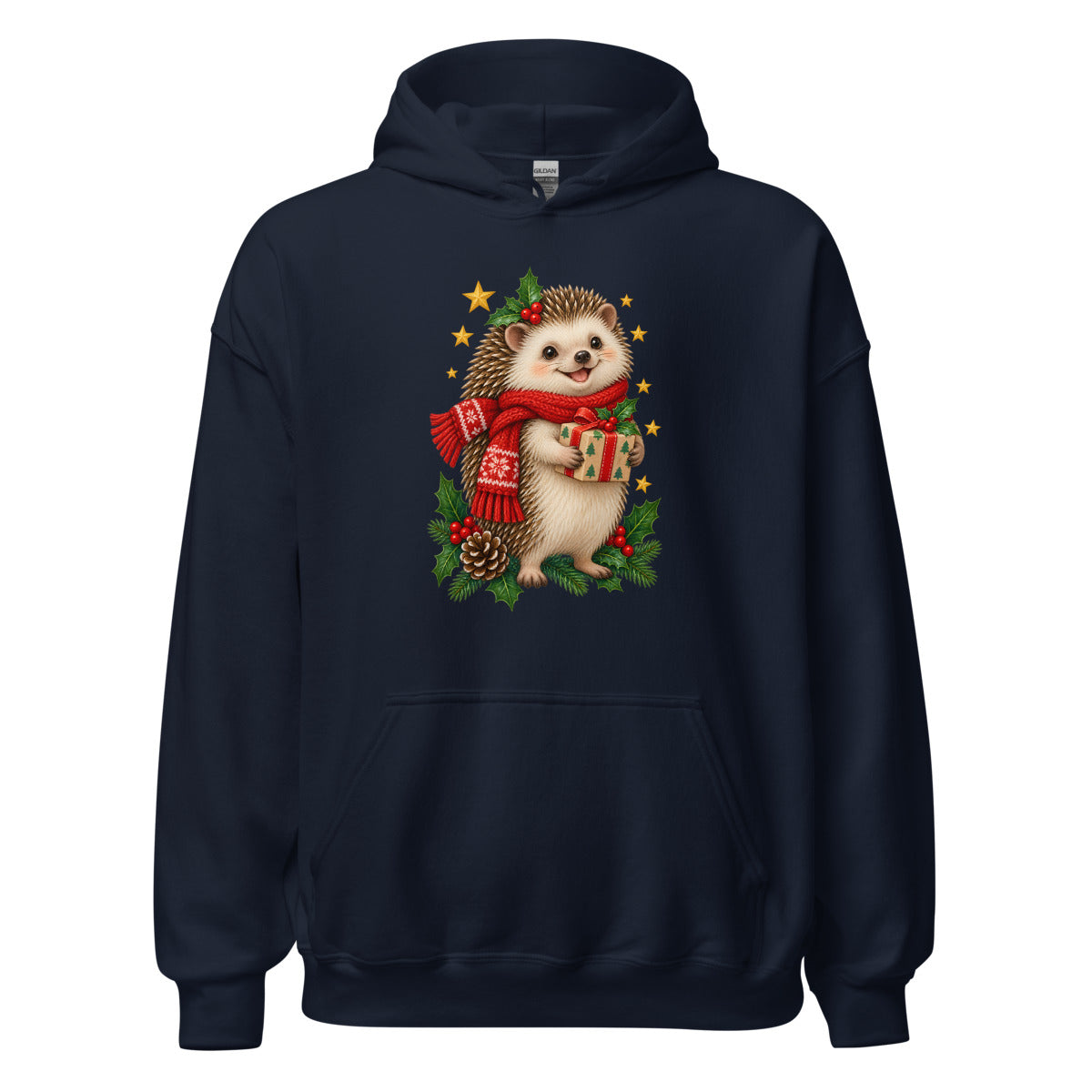 Weihnachtsigel – Hoodie – großer Frontdruck