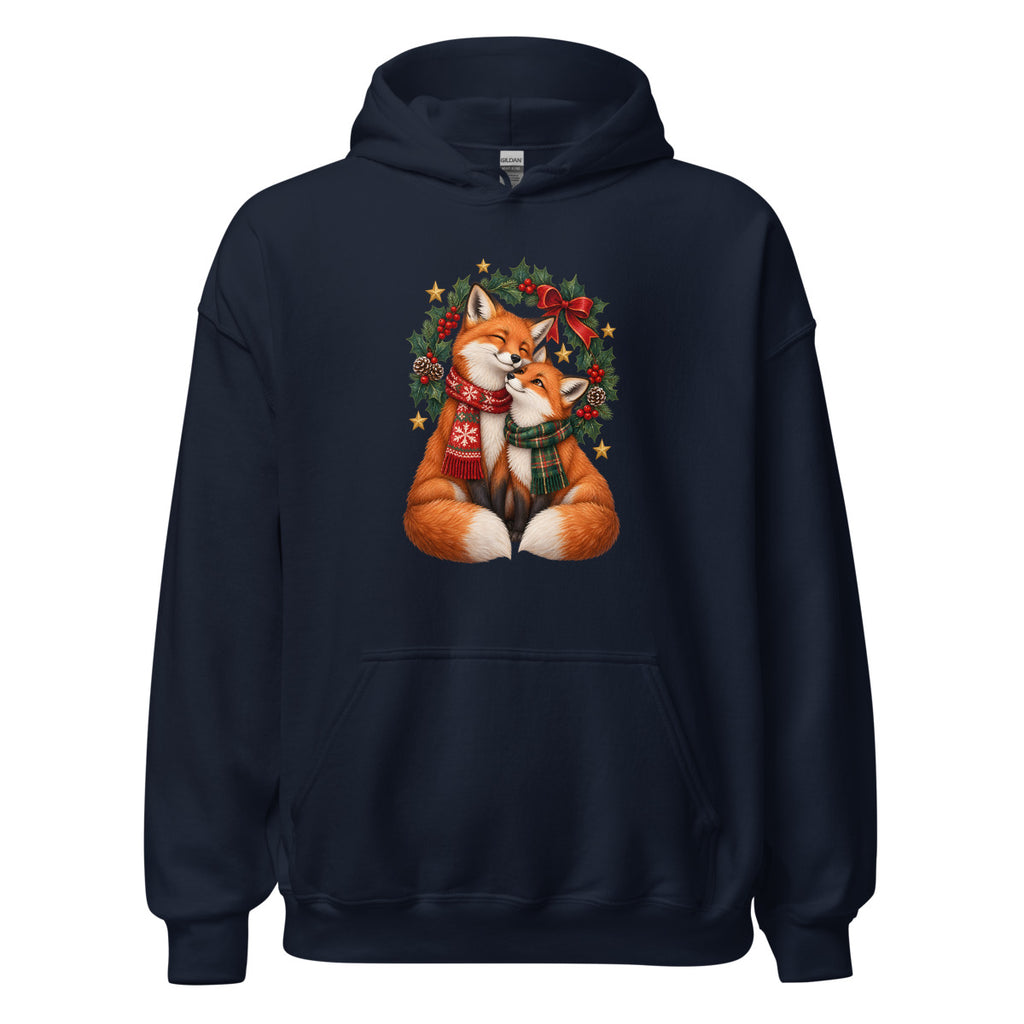 Winterfuchsduo – Hoodie – großer Frontdruck