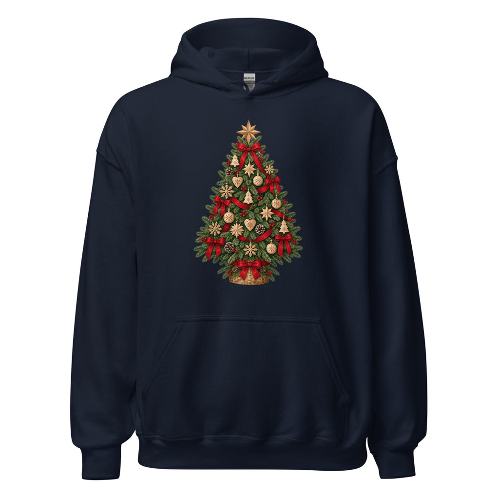 Nordischer Weihnachtsbaum – Hoodie – großer Frontdruck