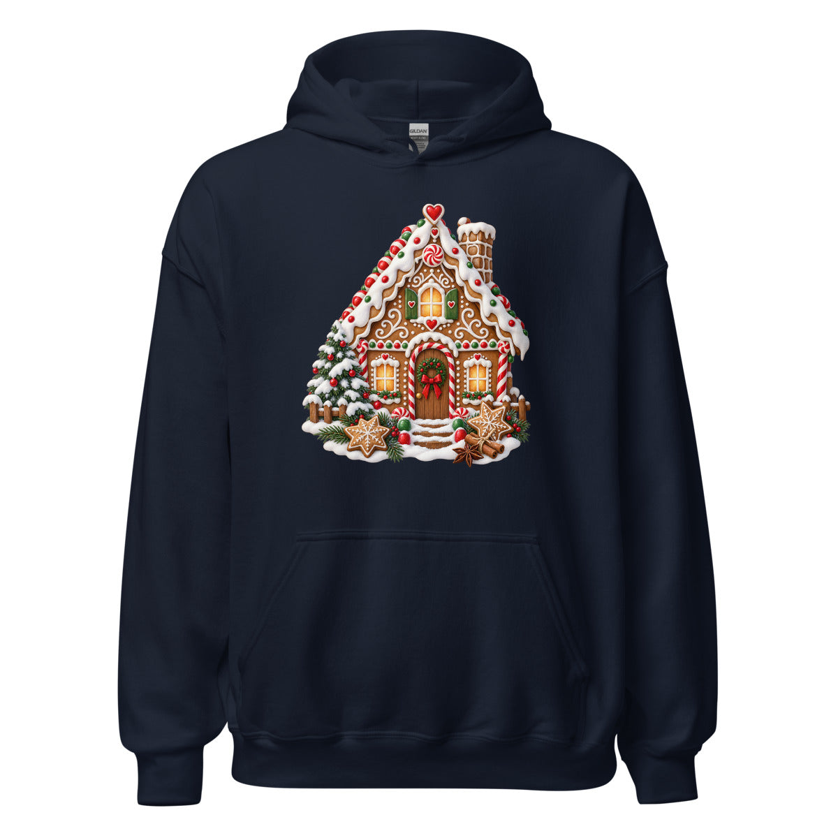 Lebkuchenhaus – Hoodie – großer Frontdruck