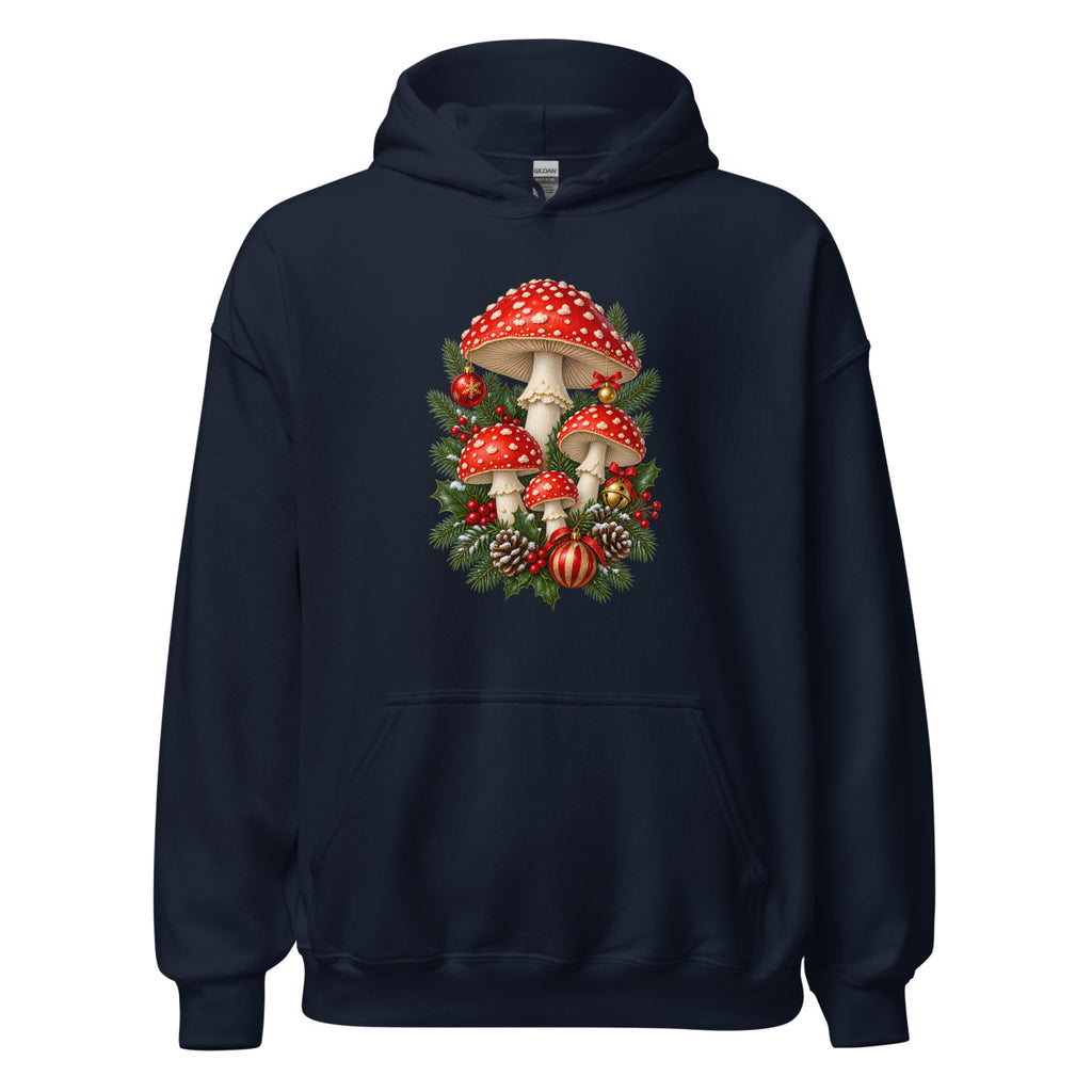 Festlicher Waldpilz – Hoodie – großer Frontdruck