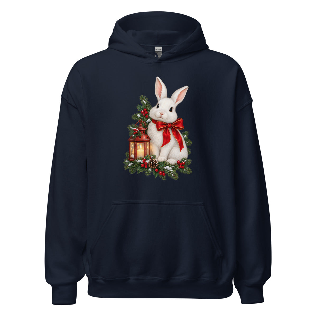 Schneehase – Hoodie – großer Frontdruck