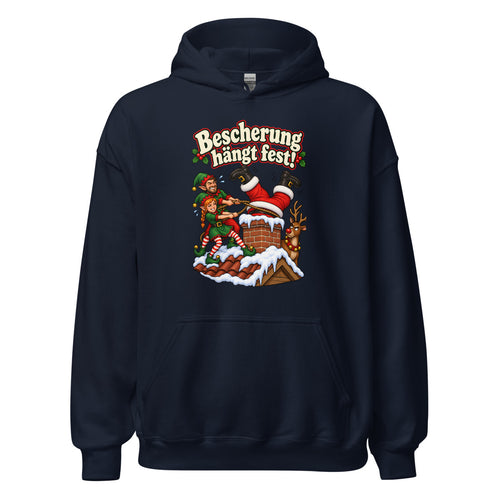Bescherung hängt fest! – Hoodie – großer Frontdruck