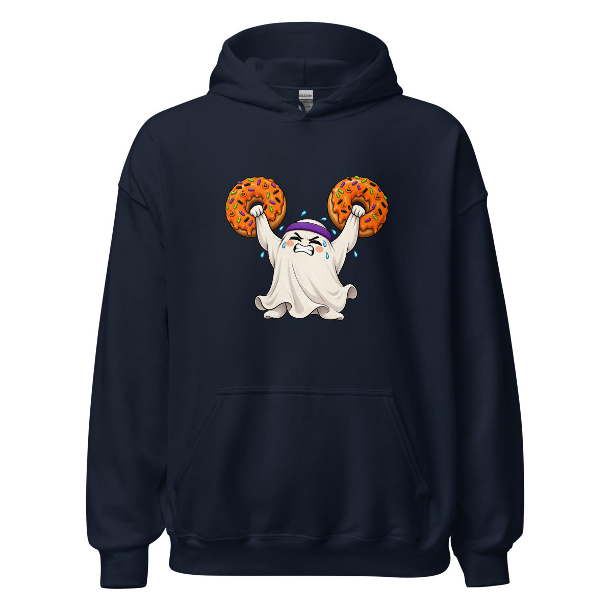 Donut-Workout im Jenseits – Hoodie – großer Frontdruck
