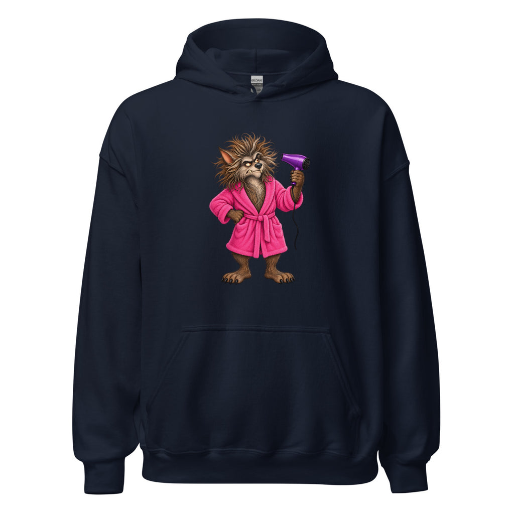Werwolf am Bad-Hair-Day – Hoodie – großer Frontdruck