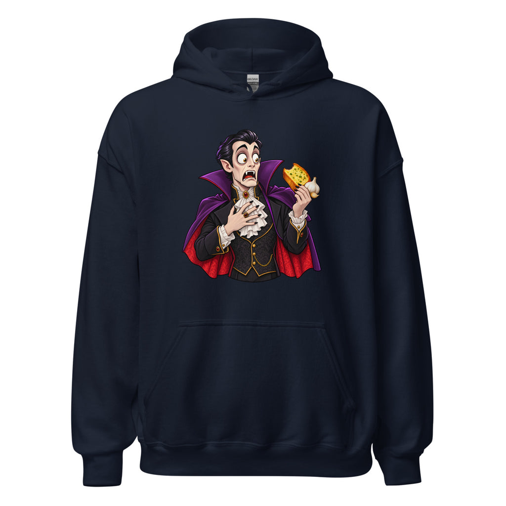 Knoblauchbrot-Fehlentscheidung – Hoodie – großer Frontdruck
