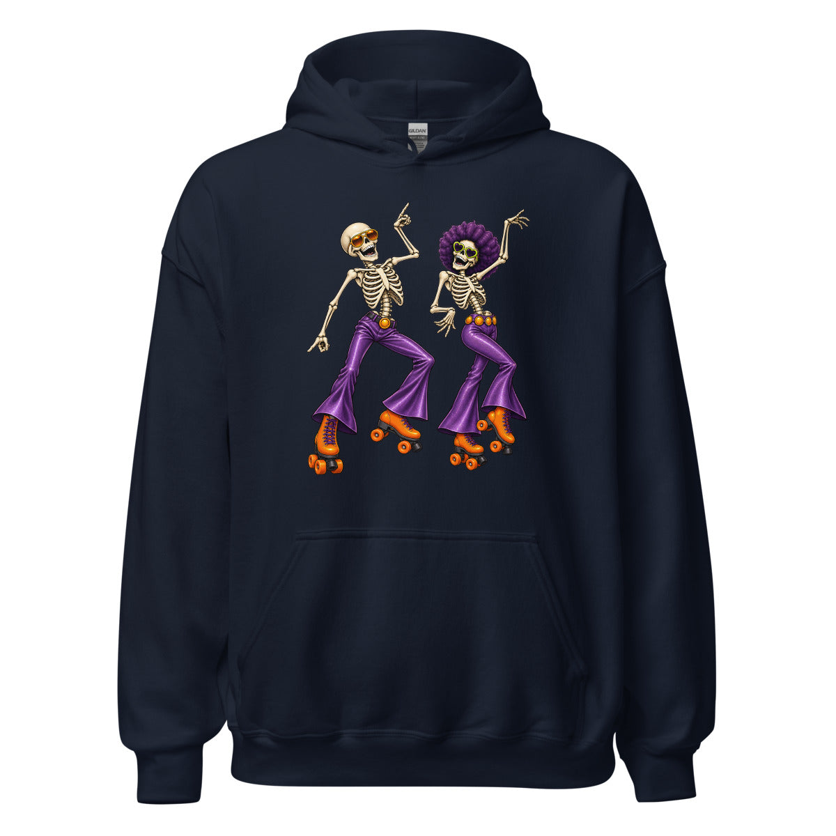 Disco bis auf die Knochen – Hoodie – großer Frontdruck