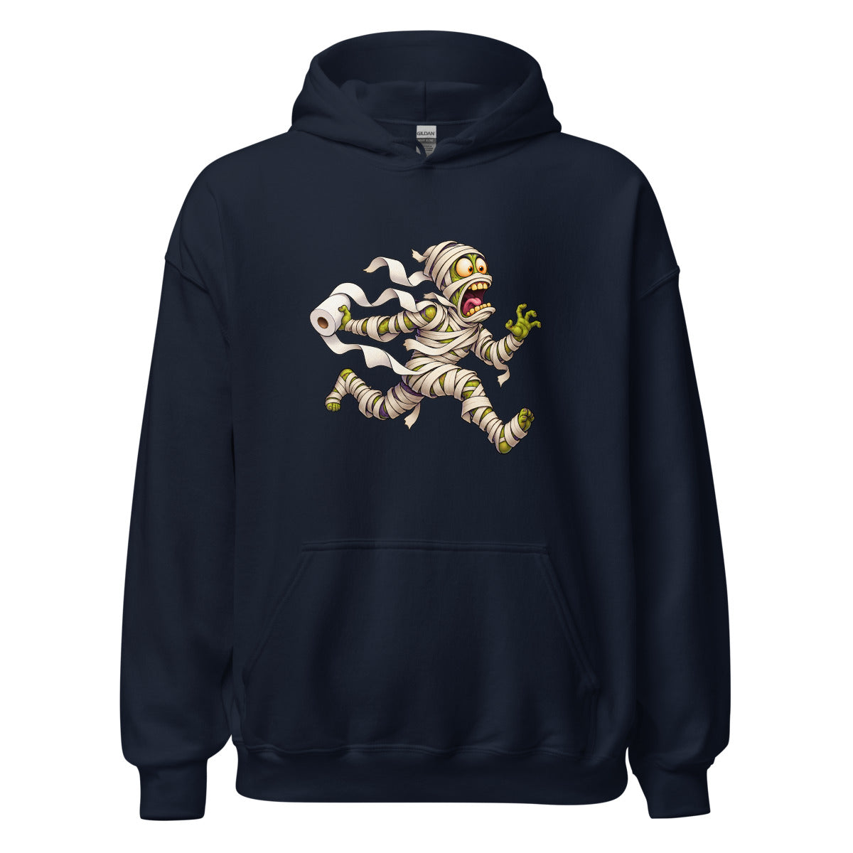 Mumie auf der Flucht – Hoodie – großer Frontdruck