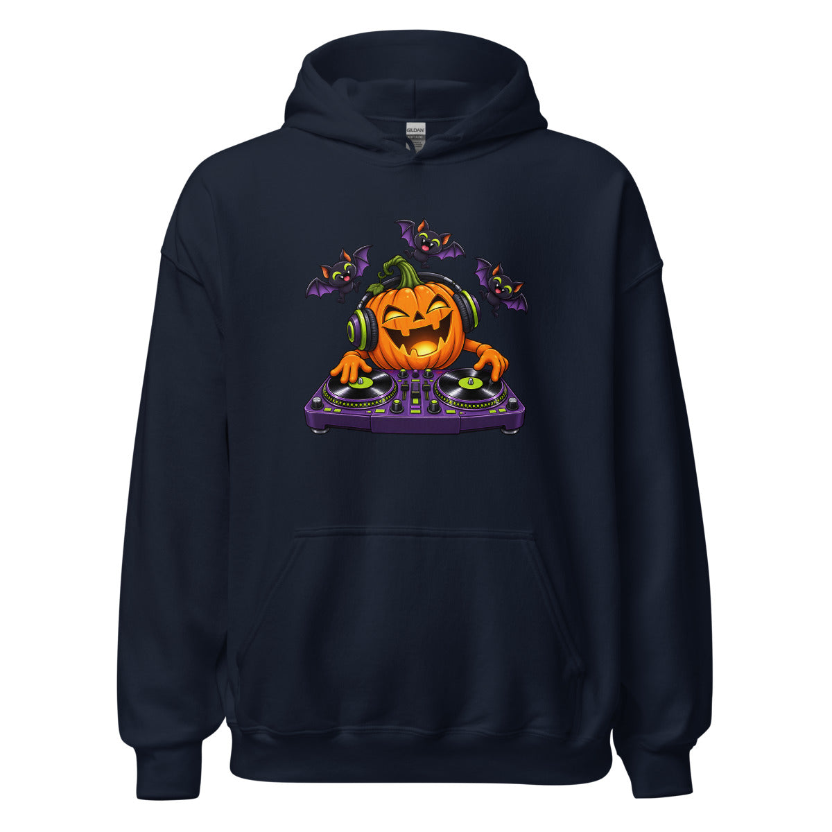 Kürbis-DJ – Hoodie – großer Frontdruck
