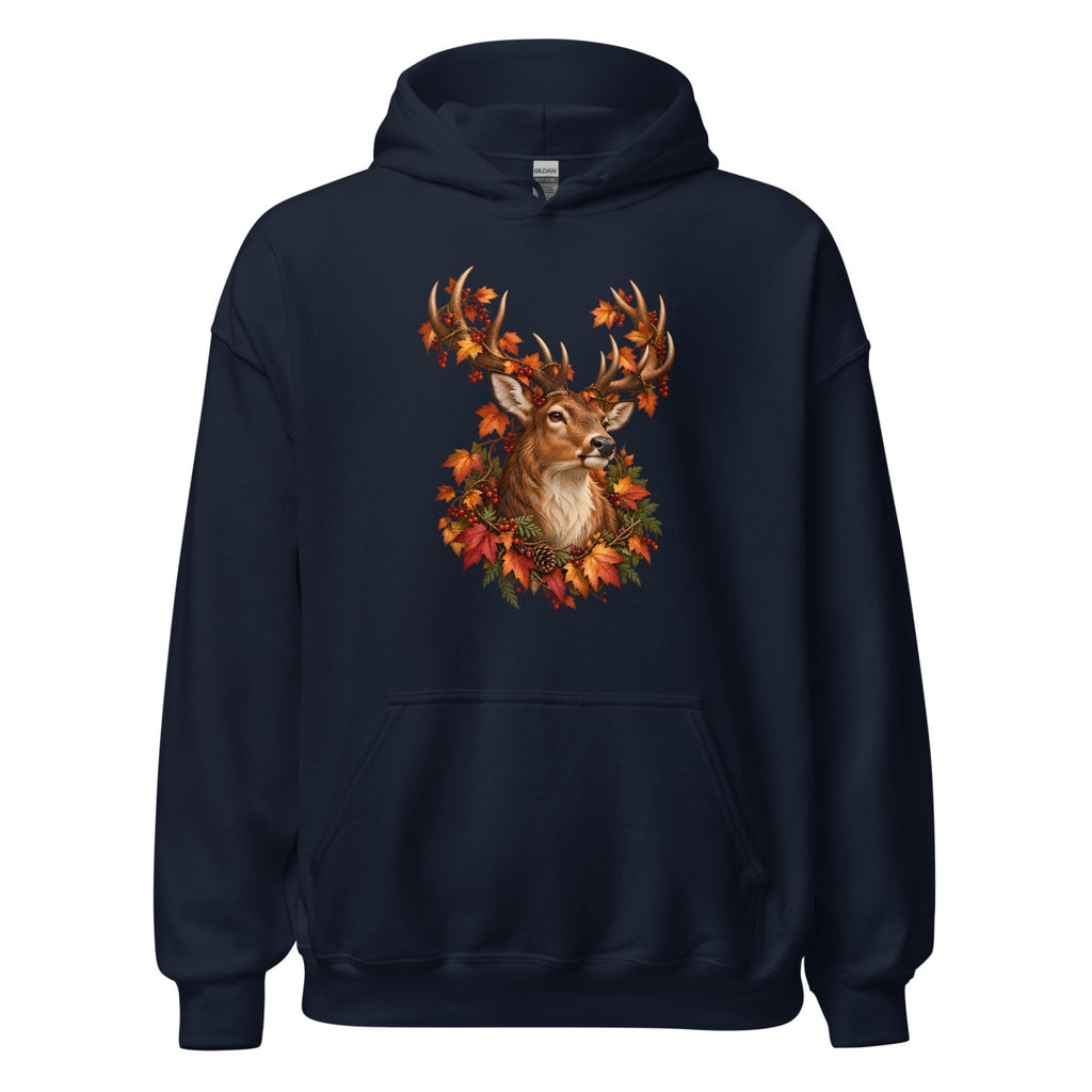 Hirsch im Kupferlaub – Hoodie – großer Frontdruck
