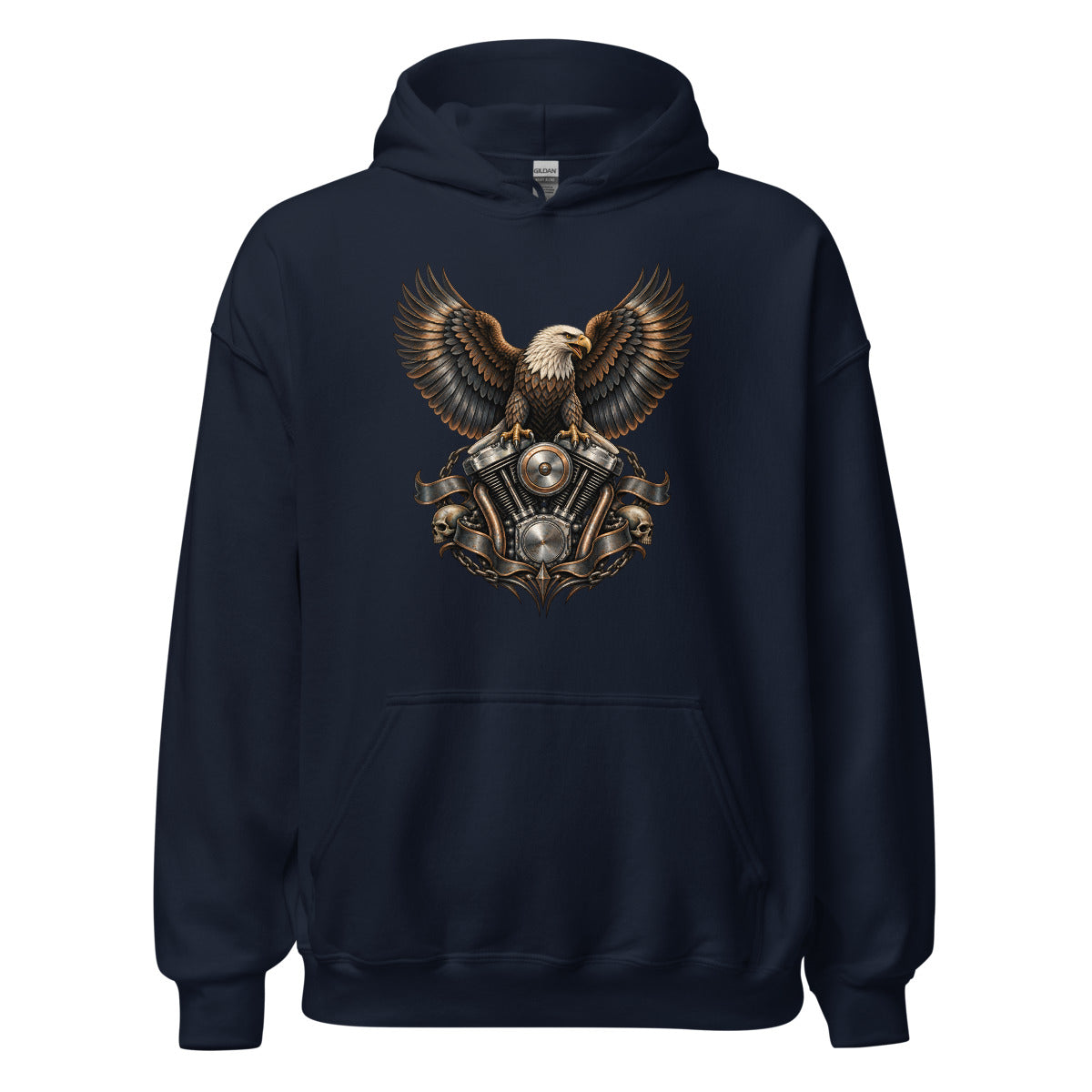 Adler der Landstraße – Hoodie – großer Frontdruck