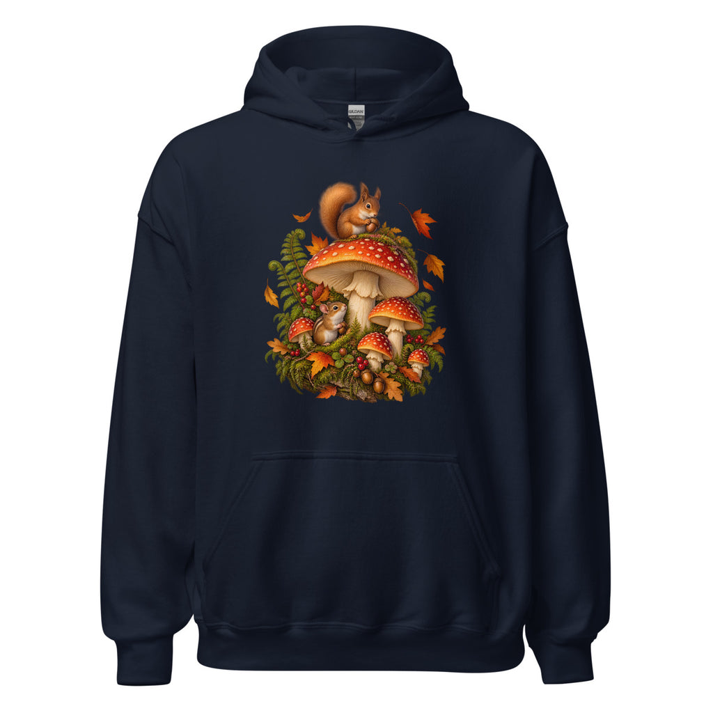 Pilzglück im Wald – Hoodie – großer Frontdruck