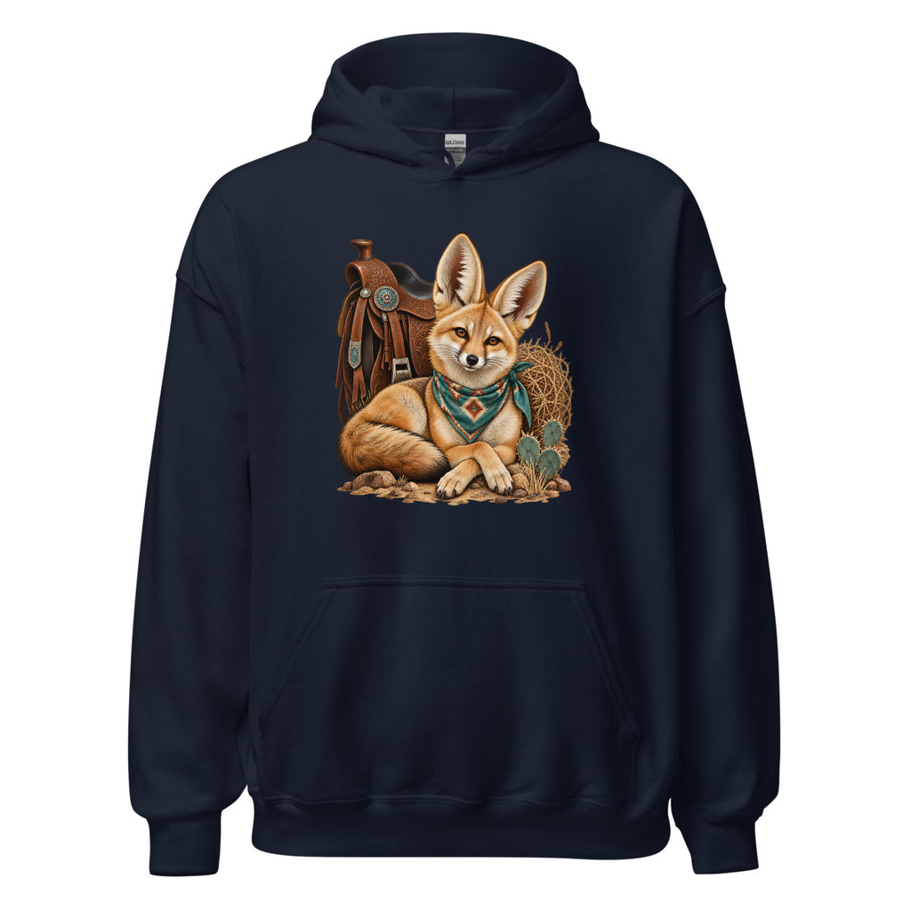 Wüstenfuchs auf Reise – Hoodie – großer Frontdruck