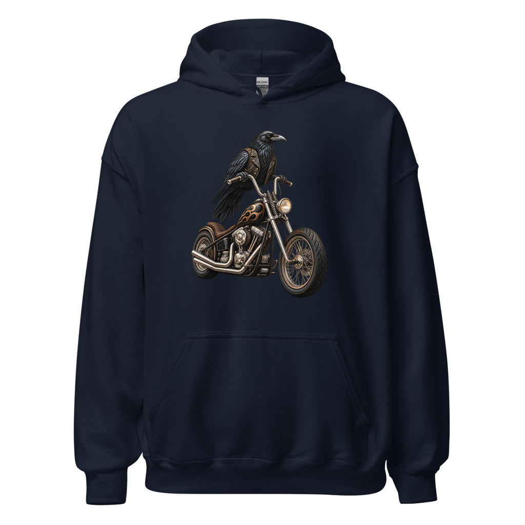 Rabe auf der Maschine – Hoodie – großer Frontdruck