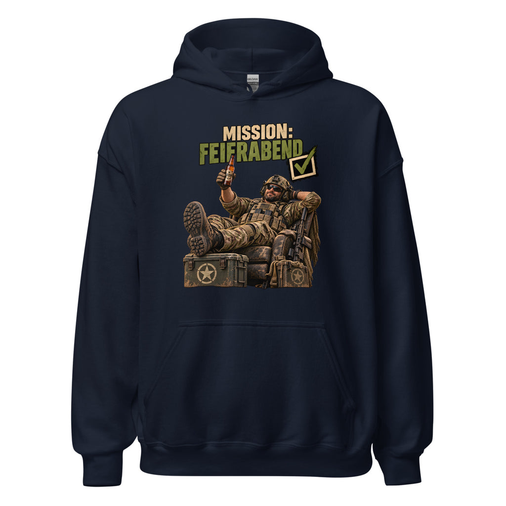 Mission: Feierabend – Hoodie – großer Frontdruck