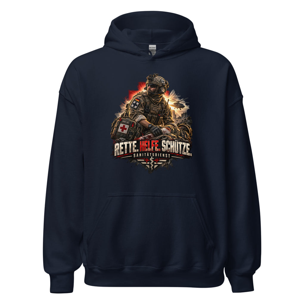 Sanitätsdienst Medic Rettung – Hoodie – großer Frontdruck
