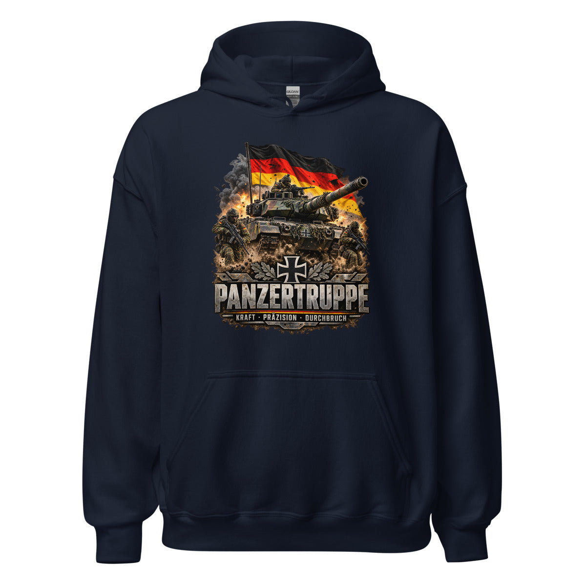Panzertruppe Deutschland – Hoodie – großer Frontdruck