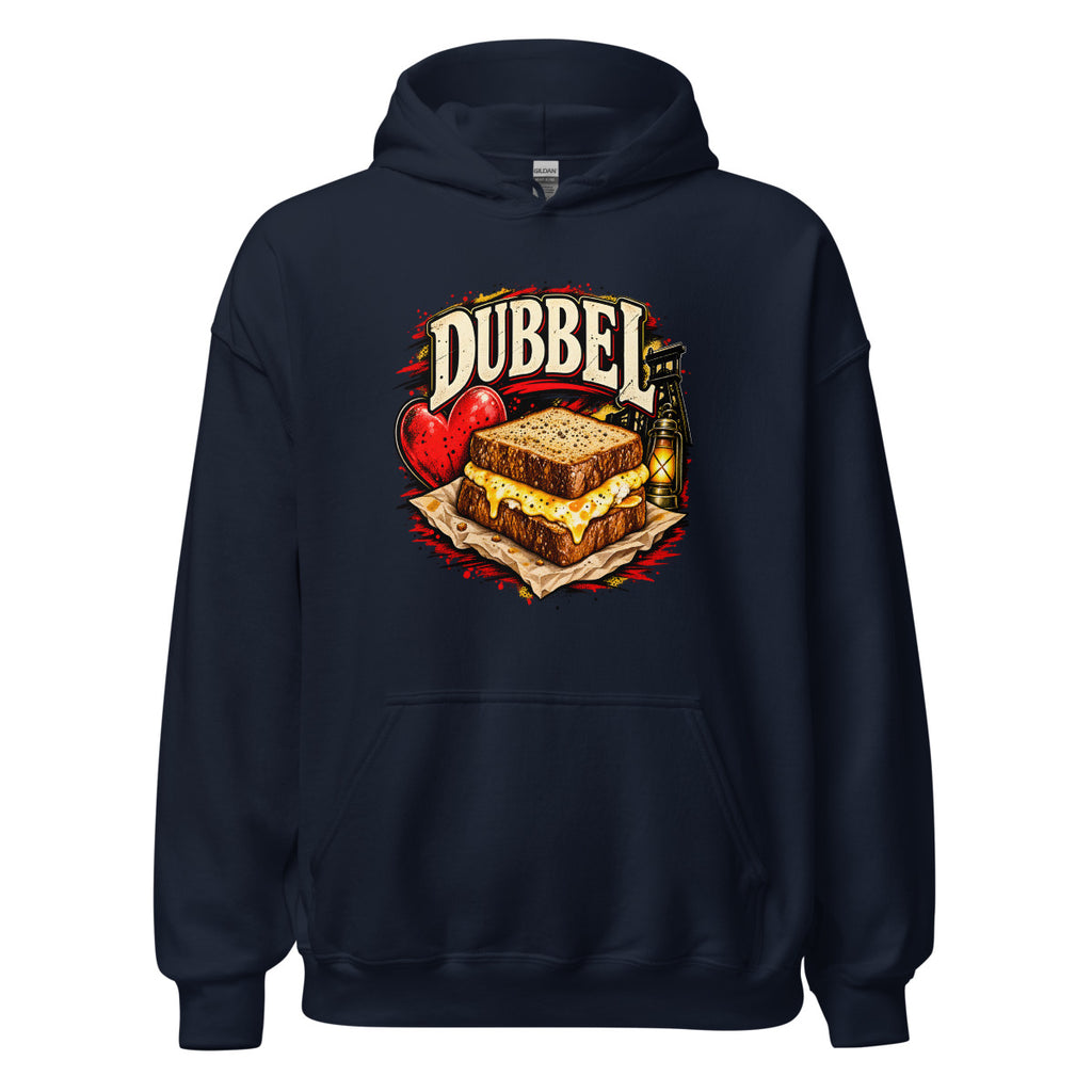 Dubbel Käse-Sandwich – Hoodie – großer Frontdruck