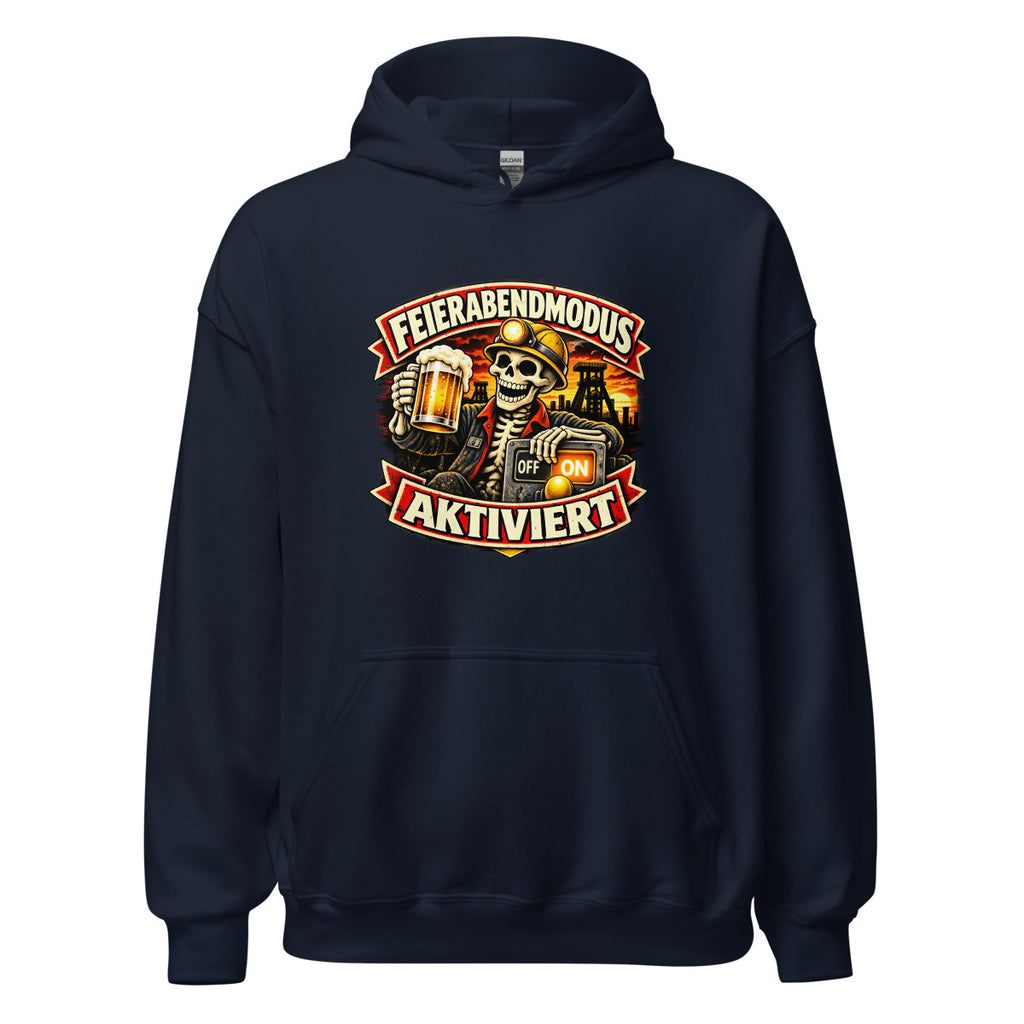 Feierabendmodus aktiviert – Hoodie – großer Frontdruck