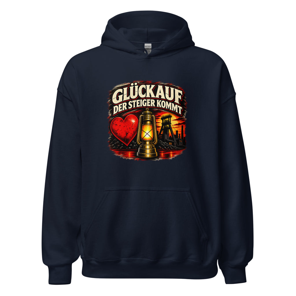 Glückauf - Der Steiger kommt – Hoodie – großer Frontdruck
