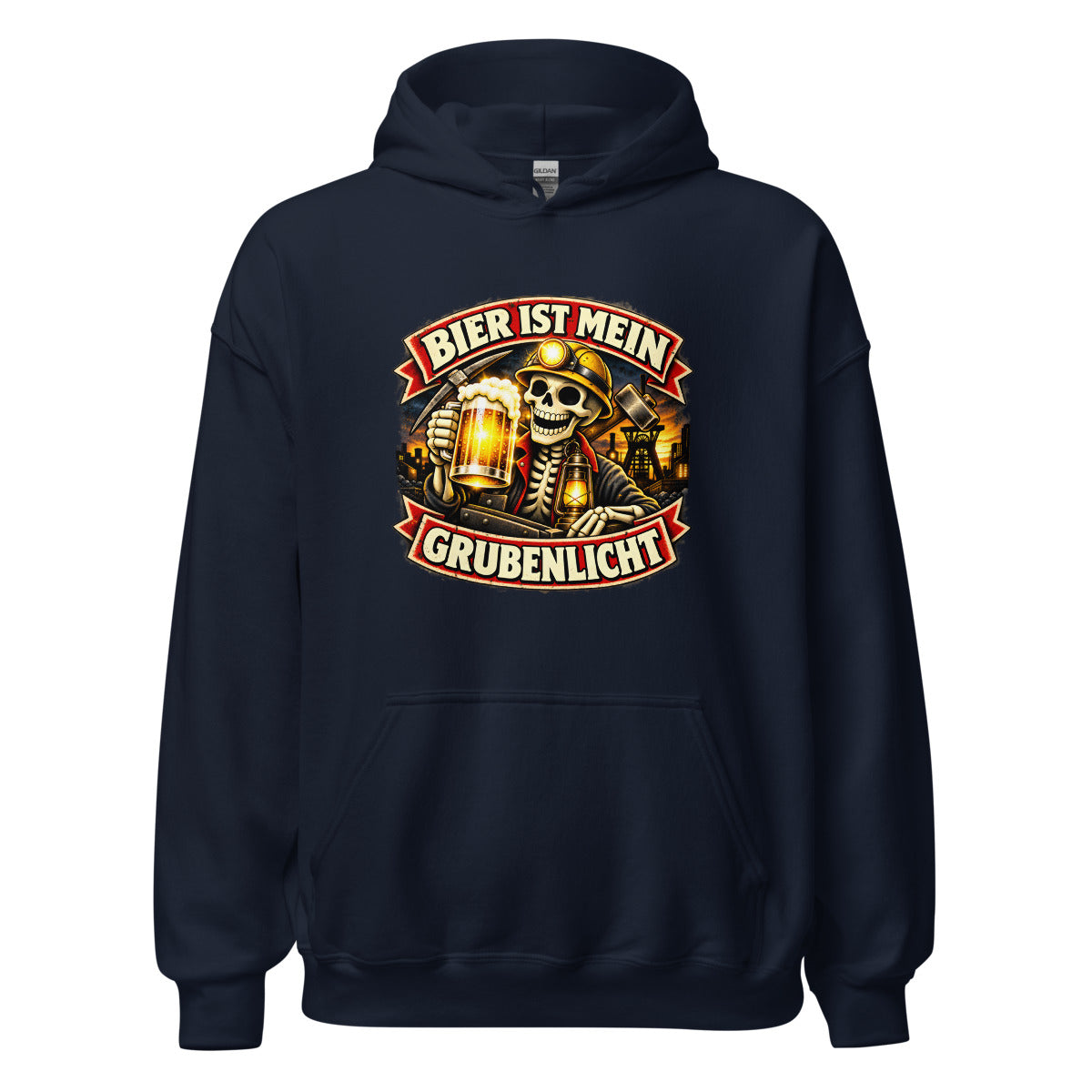 Bier ist mein Grubenlicht – Hoodie – großer Frontdruck