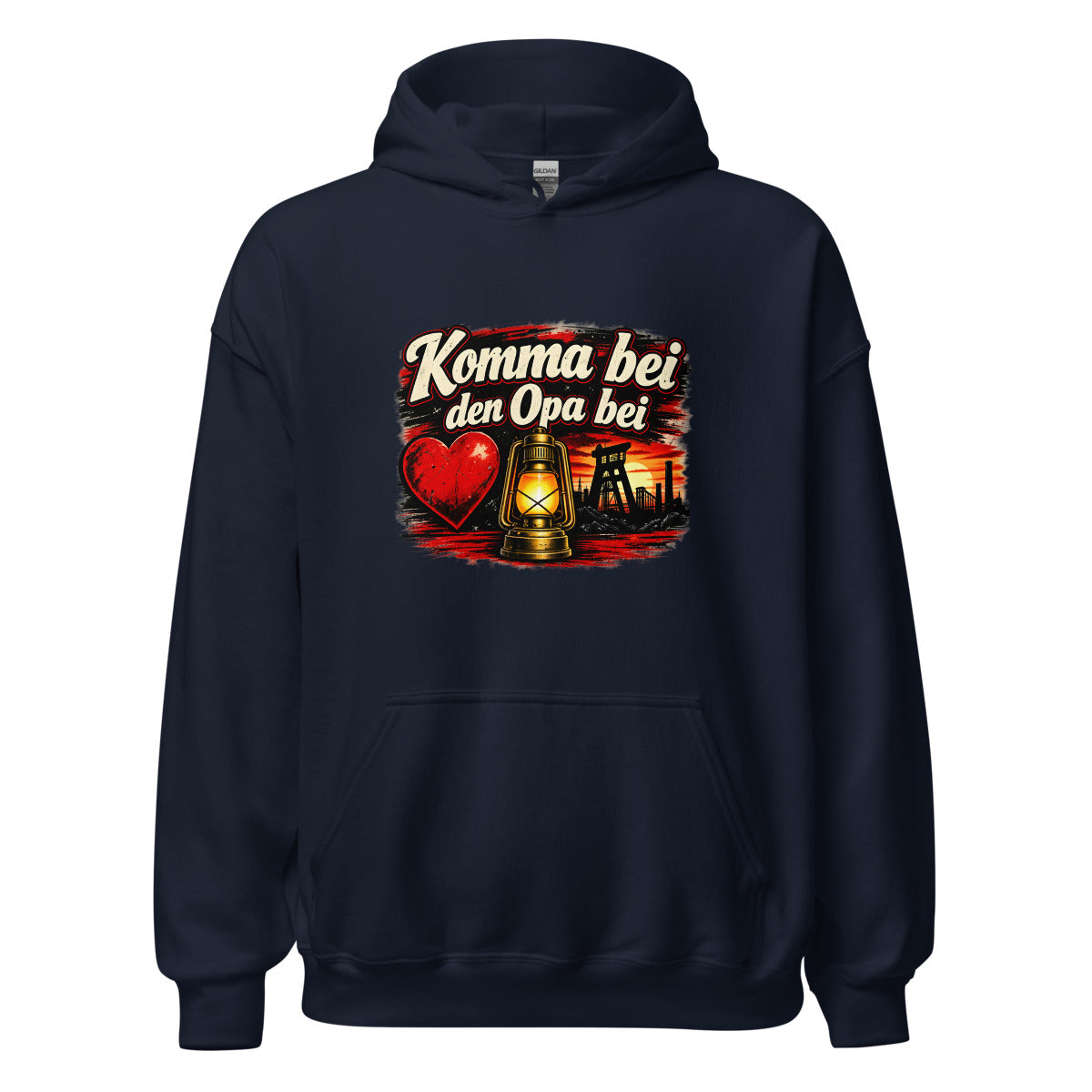 Komma bei den Opa bei – Hoodie – großer Frontdruck