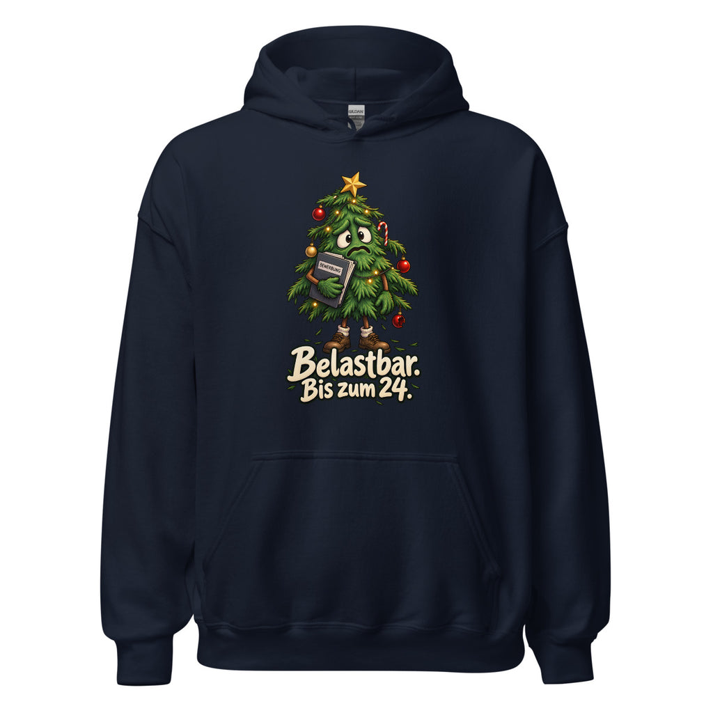 Weihnachtsbaum auf Jobsuche – Hoodie – großer Frontdruck