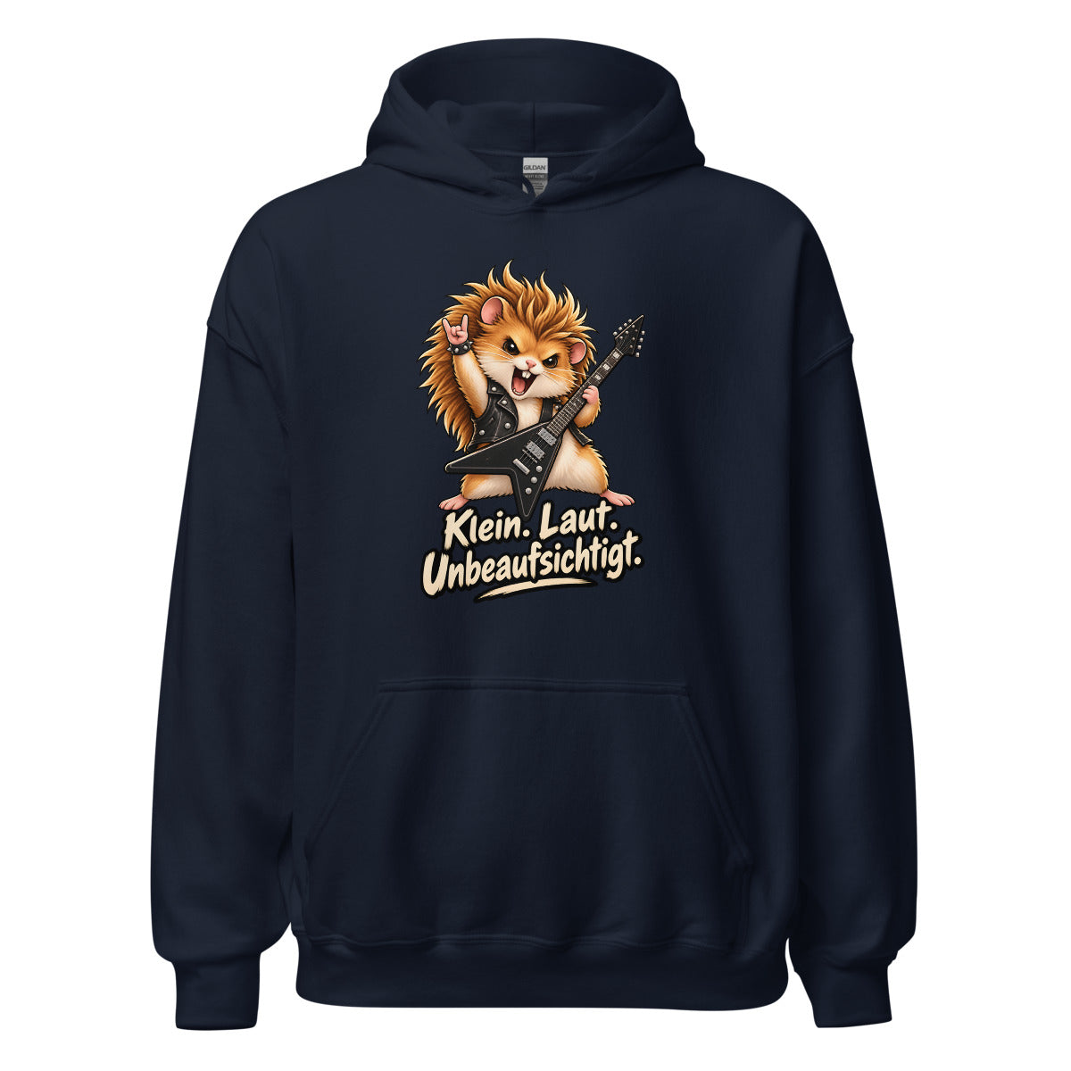 Heavy-Metal-Hamster – Hoodie – großer Frontdruck